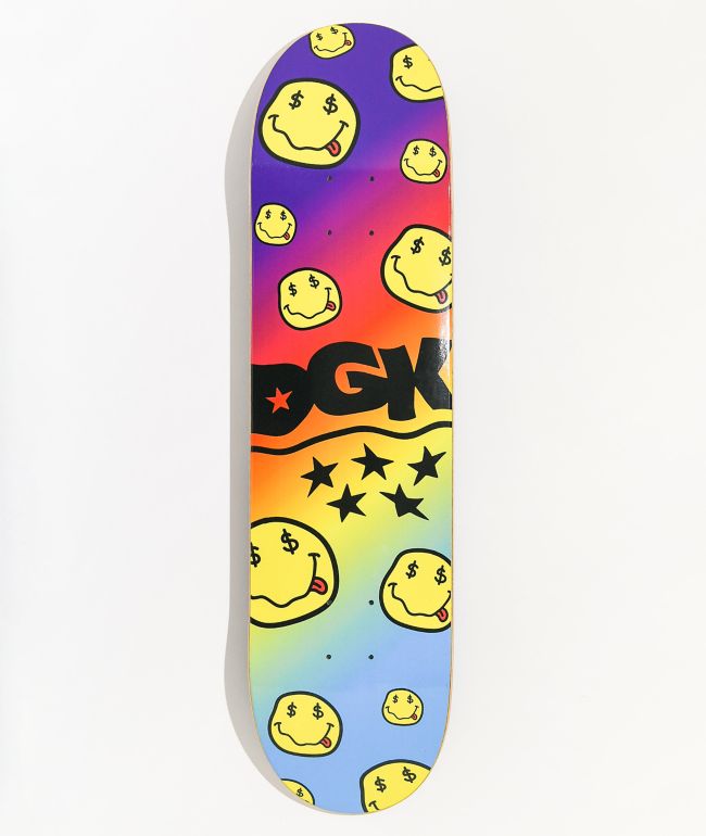 DGK Smile Face Rainbow 8.06" Skateboard Deck
